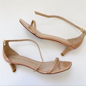 Stuart Weitzman nude kitten heels
